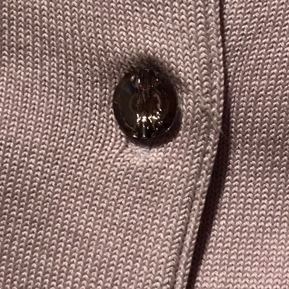 Jones New York Lavender Sweater with glass buttons Size Medium - Picture 6 of 6